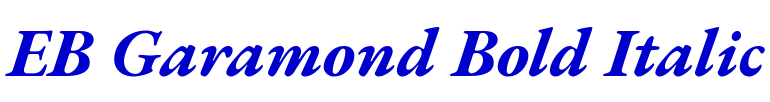 EB Garamond Bold Italic fonte
